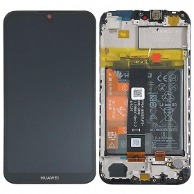 Huawei Y5 2019 displej (černá) (s rámem a baterie) (service pack) (originál)