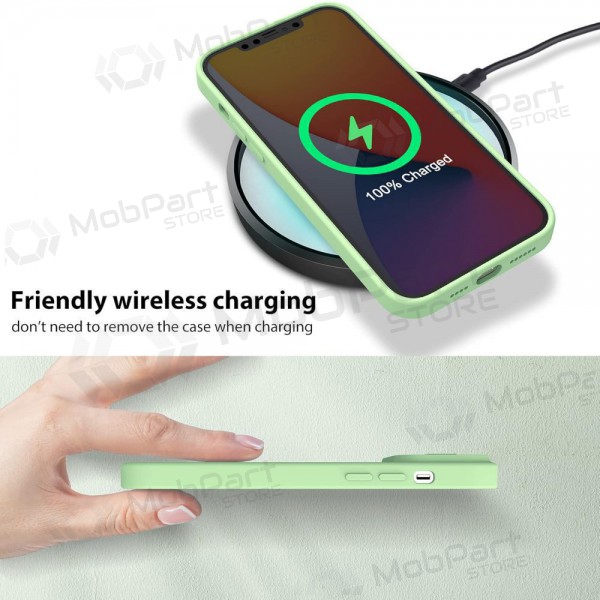 Apple iPhone 15 Pro Max pouzdro „Nillkin Silicone“ (světle zelená)