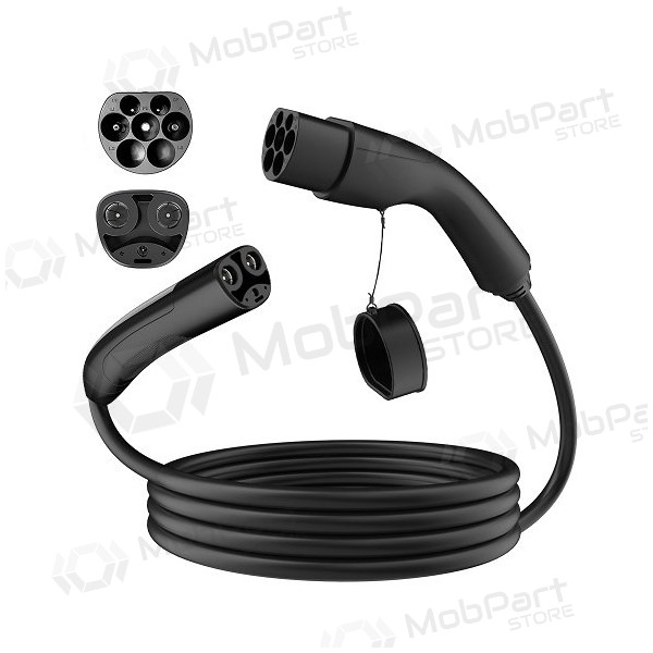 Elektromobilio nabíjecí kabel Tesla NACS - Type 2, 32A, 7.2kW, 1-fazė, 5m