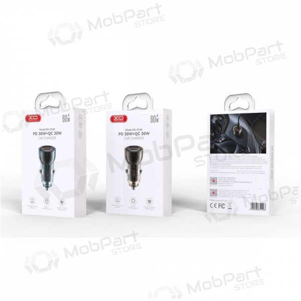 Nabíječka do auta XO CC60 USB-A/USB-C 60W černá