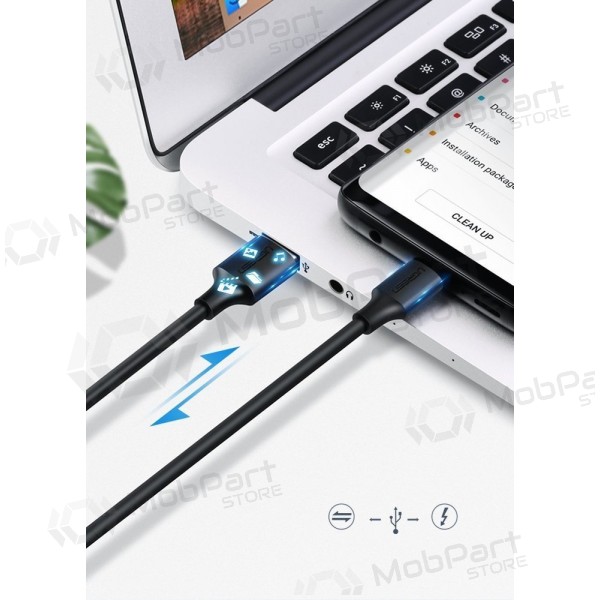 USB kabel Ugreen US287 USB to USB-C 3A 1.5m černá