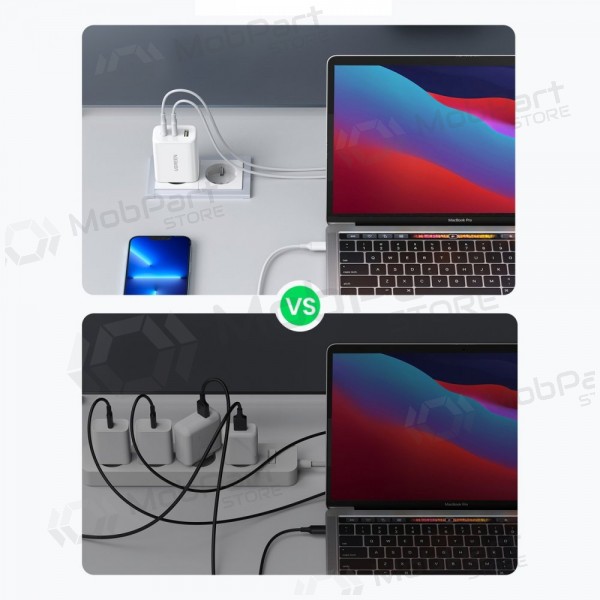 Nabíječka buitinis Ugreen CD275 2xUSB-C/USB-A 65W bílý