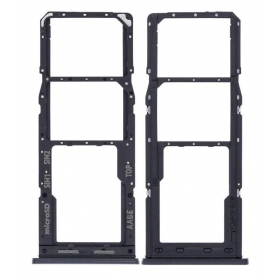 Samsung Galaxy A125 A12 / A127 A12S SIM držák karty (černá) (service pack) (originál)