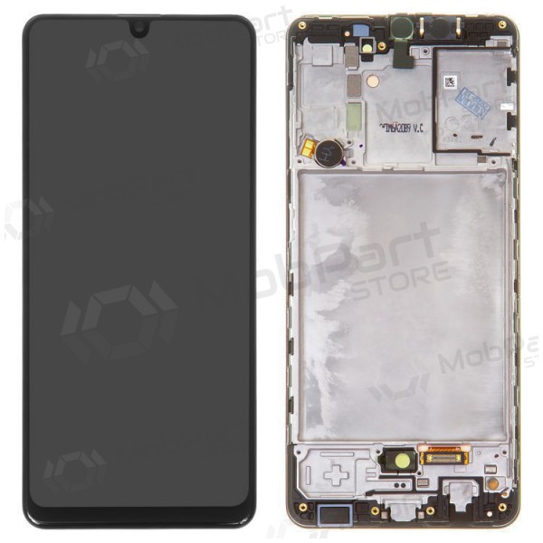 Samsung Galaxy A31 displej (černá) (s rámem) (originál)