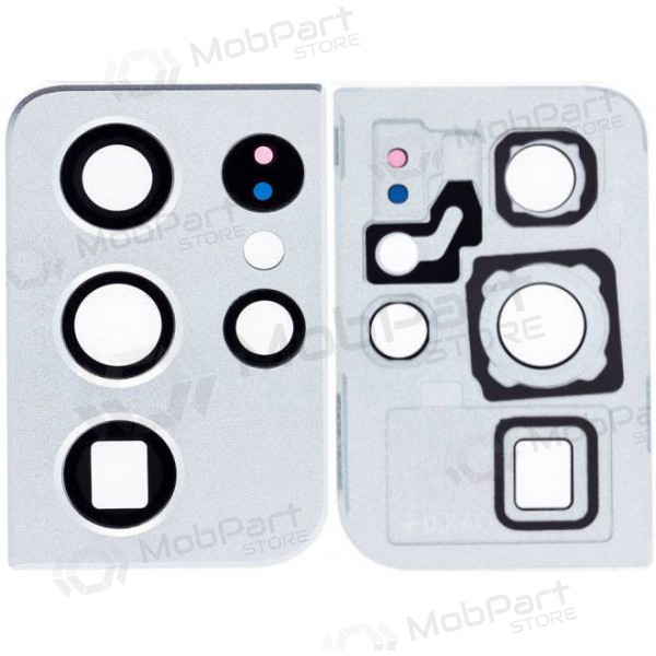 Samsung G998 Galaxy S21 Ultra 5G sklo kamery (stříbrný) (s rámem)