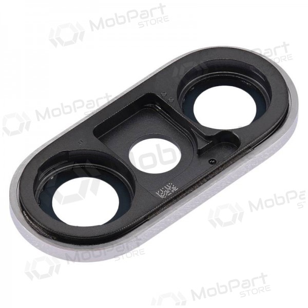 Apple iPhone XS / XS Max sklo kamery (stříbrný) (s rámem)