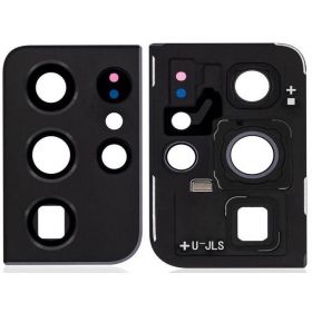 Samsung G998 Galaxy S21 Ultra 5G sklo kamery (černá) (s rámem)