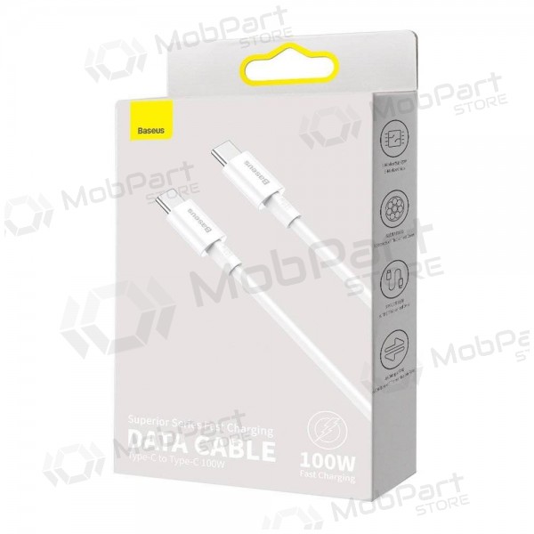 Kabel Baseus Superior Type-C - Type-C 100W 1.0m (bílý) CATYS-B02