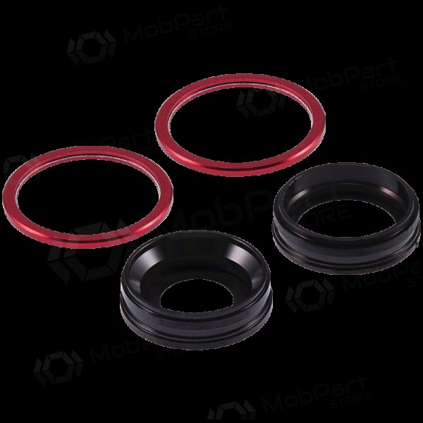 Apple iPhone 11 sklo kamery (2ks) (červené) (s rámem)