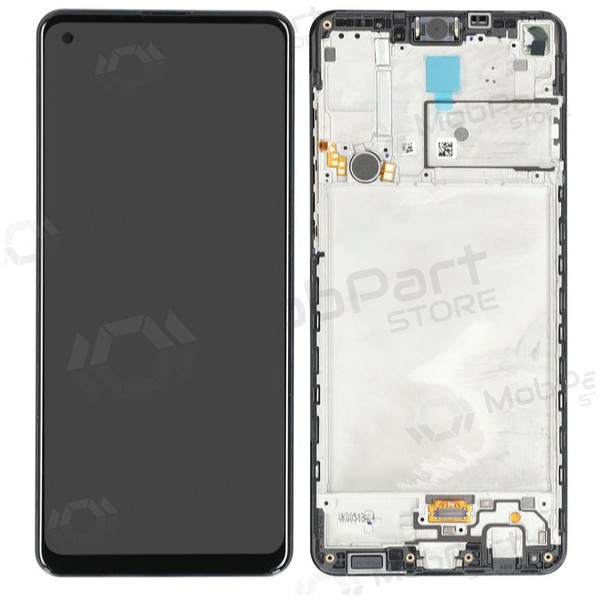 Ekranas Samsung A217F A21s su lietimui jautriu stikliuku a rėmeliu Black originál