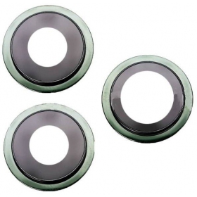 Apple iPhone 11 Pro / 11 Pro Max sklo kamery (3ks) (zelená) (s rámem)