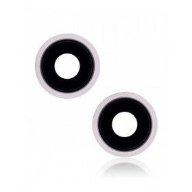 Apple iPhone 13 mini sklo kamery (2ks) (růžový) (s rámem)