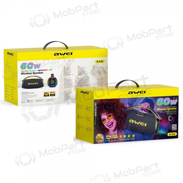 Bluetooth přenosný reproduktor Awei KA16 60W černá