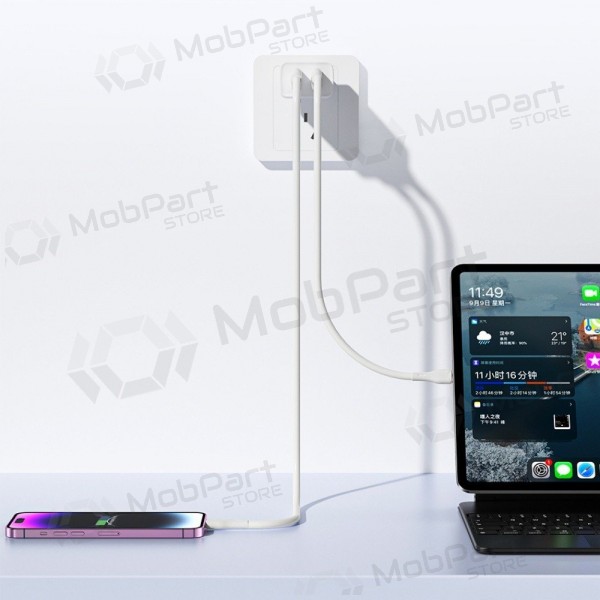 Nabíječka Awei C15L-EU 2xUSB-A 10W + USB to Lightning cable bílý