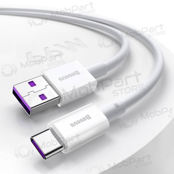 USB kabel Baseus Superior iš USB į Type-C 66W 2.0m bílý CATYS-A02