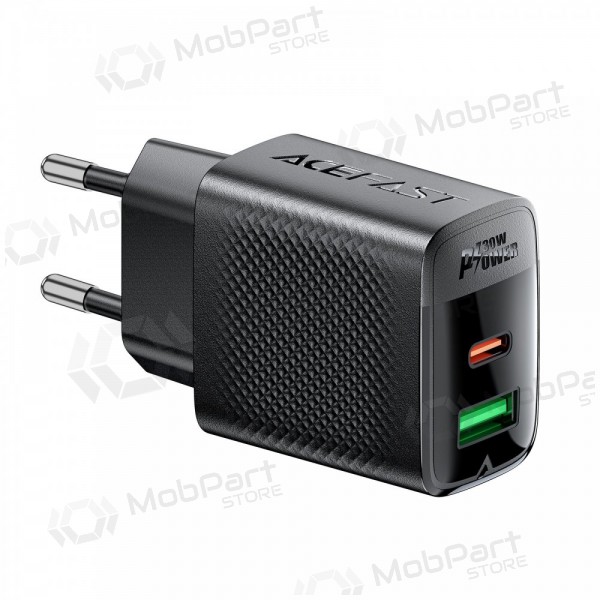 Nabíječka Acefast A98 30W GaN USB-C/USB-A černá