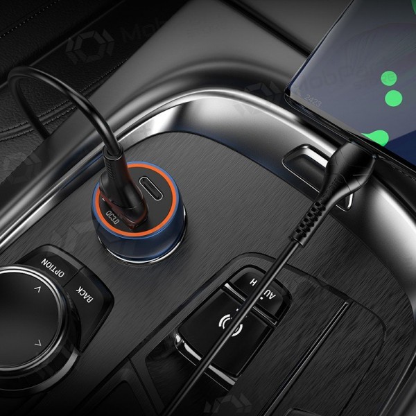 Nabíječka automobilinis Hoco Z46A USB-A/Type-C PD20W+QC3.0 šedá
