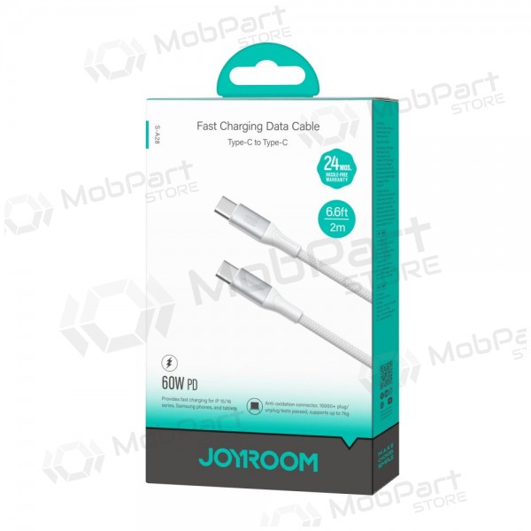 USB kabel Joyroom S-A28 USB-C to USB-C 60W 2.0m bílý