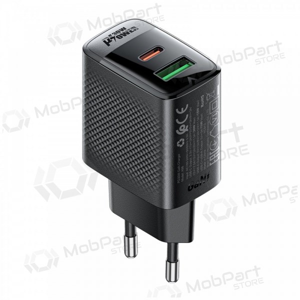 Nabíječka Acefast A98 30W GaN USB-C/USB-A černá