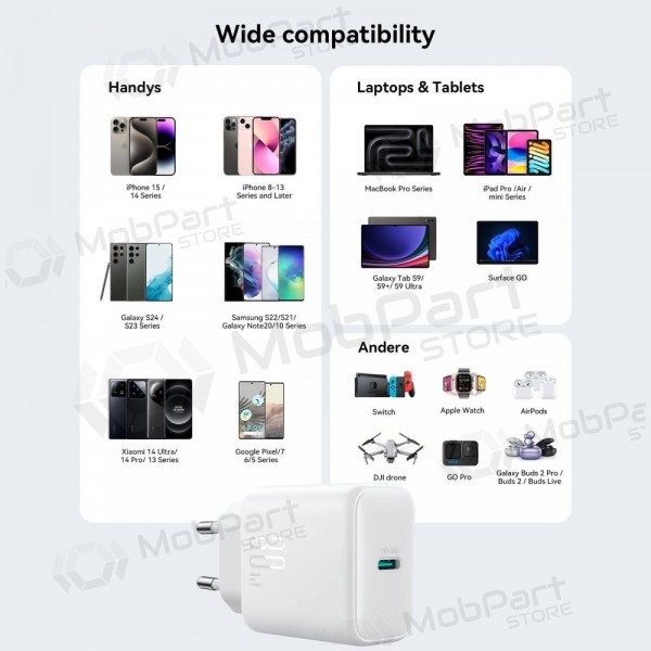 Nabíječka Joyroom JR-TCF24 USB-C PD30W bílý