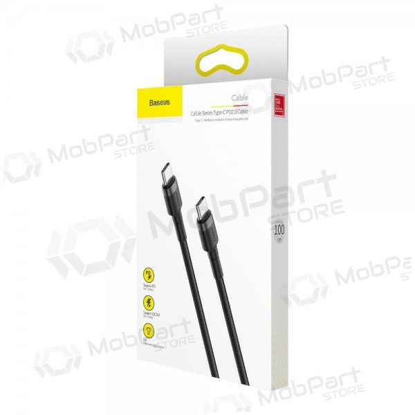 Kabel Baseus Cafule PD Type-C - Type-C 3.0A 60W (šedá-černá) 1.0m CATKLF-GG1