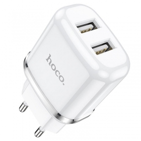 Nabíječka Hoco N4 se 2x USB 2.4A, bílá
