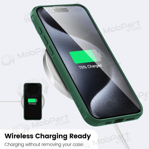 Apple iPhone 15 Pro Max pouzdro „Nillkin CamShield Pro“ (zelená)