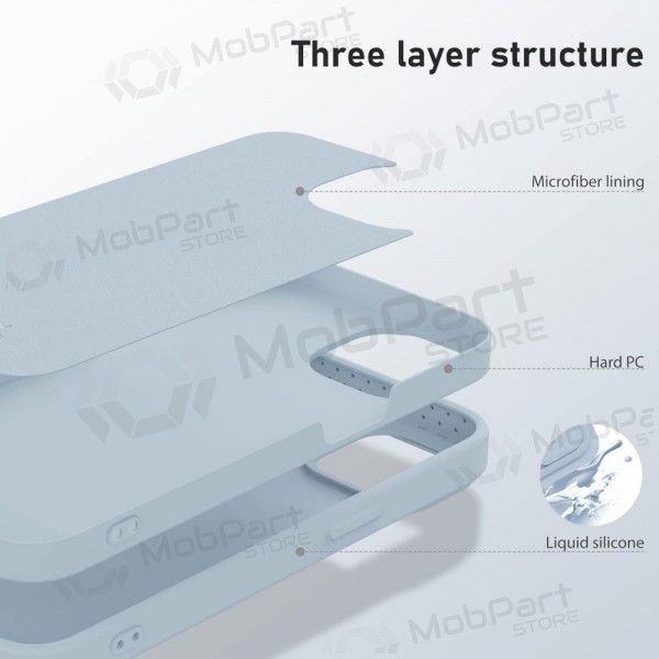 Apple iPhone 15 Pro Max pouzdro „Nillkin Silicone“ (šedá)