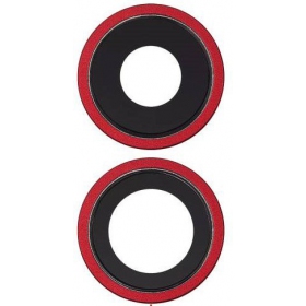 Apple iPhone 11 sklo kamery (2ks) (červené) (s rámem)