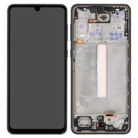 Ekranas Samsung A336 A33 5G 2022 su lietimui jautriu stikliuku a rėmeliu Black OLED (real size)