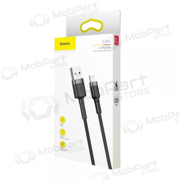 USB kabel Baseus Cafule USB-A to Lightning 1.5A 2.0m šedá-černá CALKLF-CG1