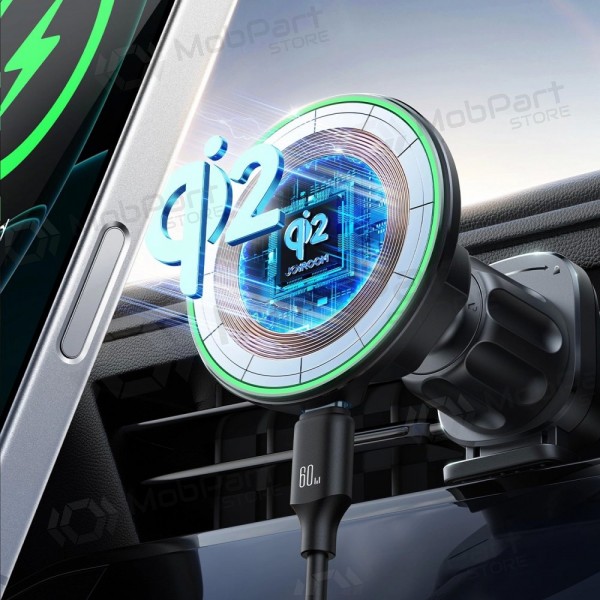 Automobilinis laikiklis-nabíječka Joyroom JR-ZS412 Qi2 MagSafe 15W černá