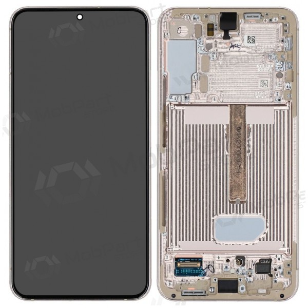 Samsung Galaxy S22+ displej (bílý / světle modrá) (s rámem) (originál)