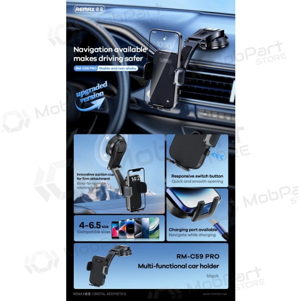 Držák telefonu do auta Remax RM-C59 PRO (dashboard) černá