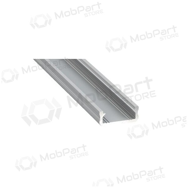 Aliuminis paviršinis profilis Lumines LED juostoms D (šedá, 3m) 