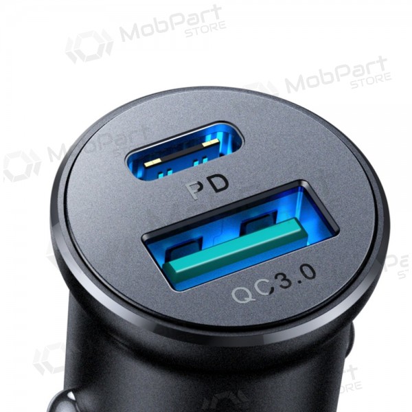 Nabíječka automobilinis Joyroom CCN05 USB-C/USB-A 30W černá