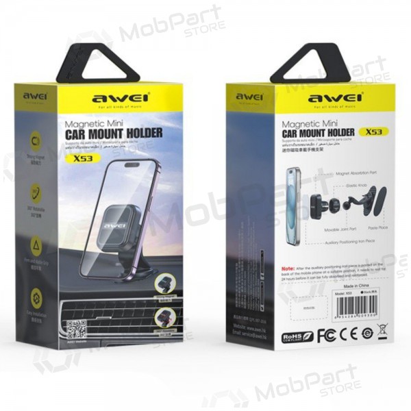 Držák telefonu do auta Awei X53 Magnetic (dashboard) černá