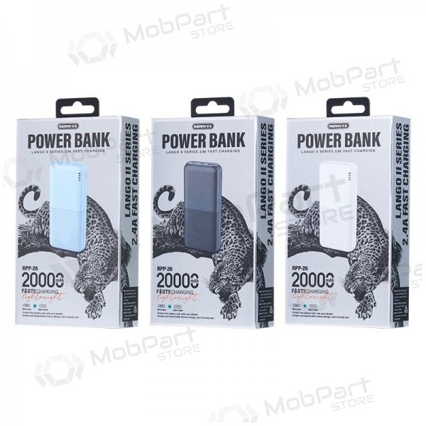 Externí baterie Power Bank Remax RPP-26 12W 20000mAh černá