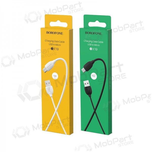 USB kabel Borofone BX19 USB-A to MicroUSB 1.0m bílý