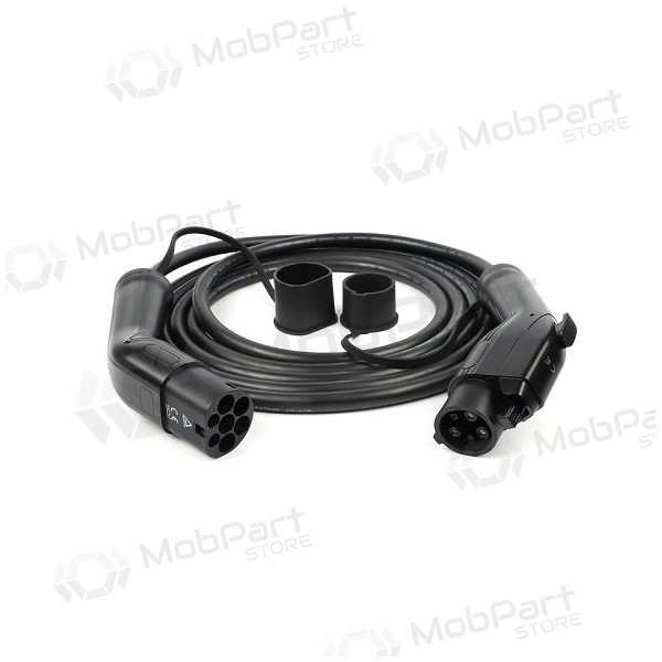 Elektromobilio nabíjecí kabel Type 1 (Female) - Type 2 (Male), 32A, 7.2kW, 1-fazė, 5m