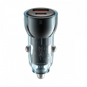 Nabíječka do auta XO CC60 USB-A/USB-C 60W modrý
