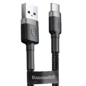 USB kabel Baseus Cafule microUSB 1.0m 2.4A (šedá-černá) CAMKLF-BG1