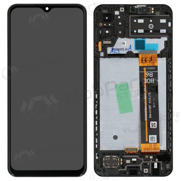 Ekranas Samsung M135 M13 4G 2022 su lietimui jautriu stikliuku a rėmeliu Black originál