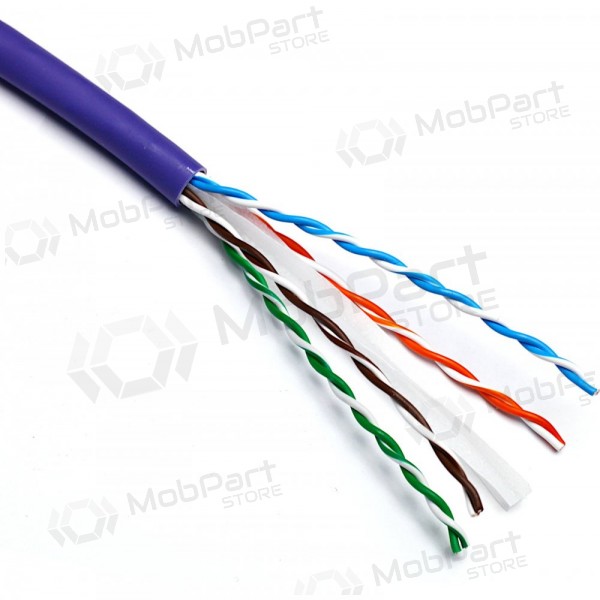 Síťový kabel Excel 190-071-500 Cat6 U/UTP (LSOH, 23AWG, B2CA, fialový, role 500 m).