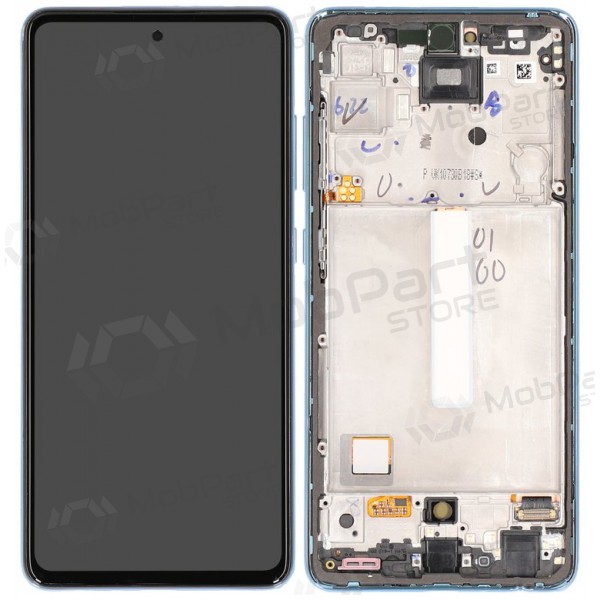 Samsung Galaxy A52 displej (modrý) (s rámem) (originál)