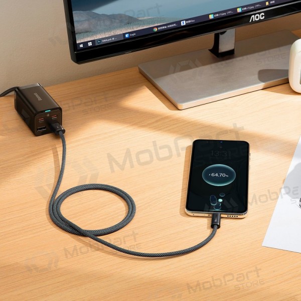 USB kabel Baseus Dynamic 100W USB-A to Type-C 1.0m šedá CALD000616