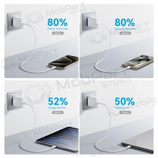 Nabíječka Joyroom JR-TCF24 USB-C PD30W + USB-C to USB-C cable 1.0m bílý