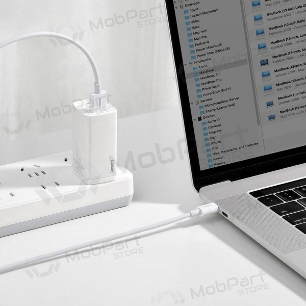 USB kabel Baseus Superior iš USB į Type-C 66W 2.0m bílý CATYS-A02