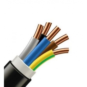 Silový kabel Prysmian Group CYKY 5x10 mm² měděný PVC 450/750V monolitický.