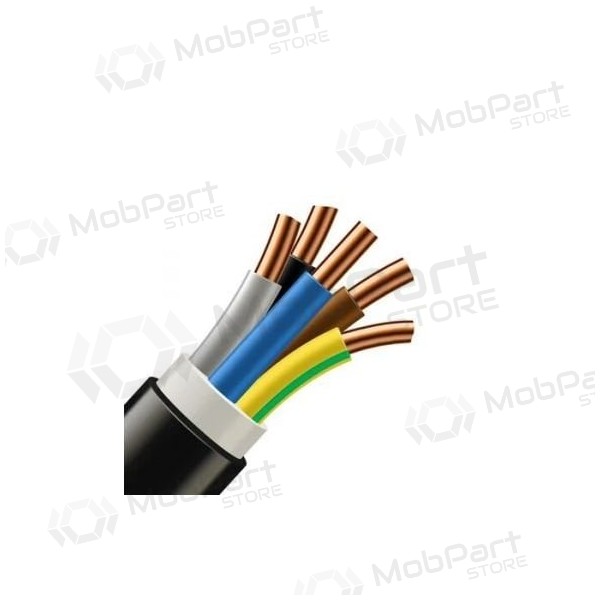 Silový kabel Prysmian Group CYKY 5x10 mm² měděný PVC 450/750V monolitický.